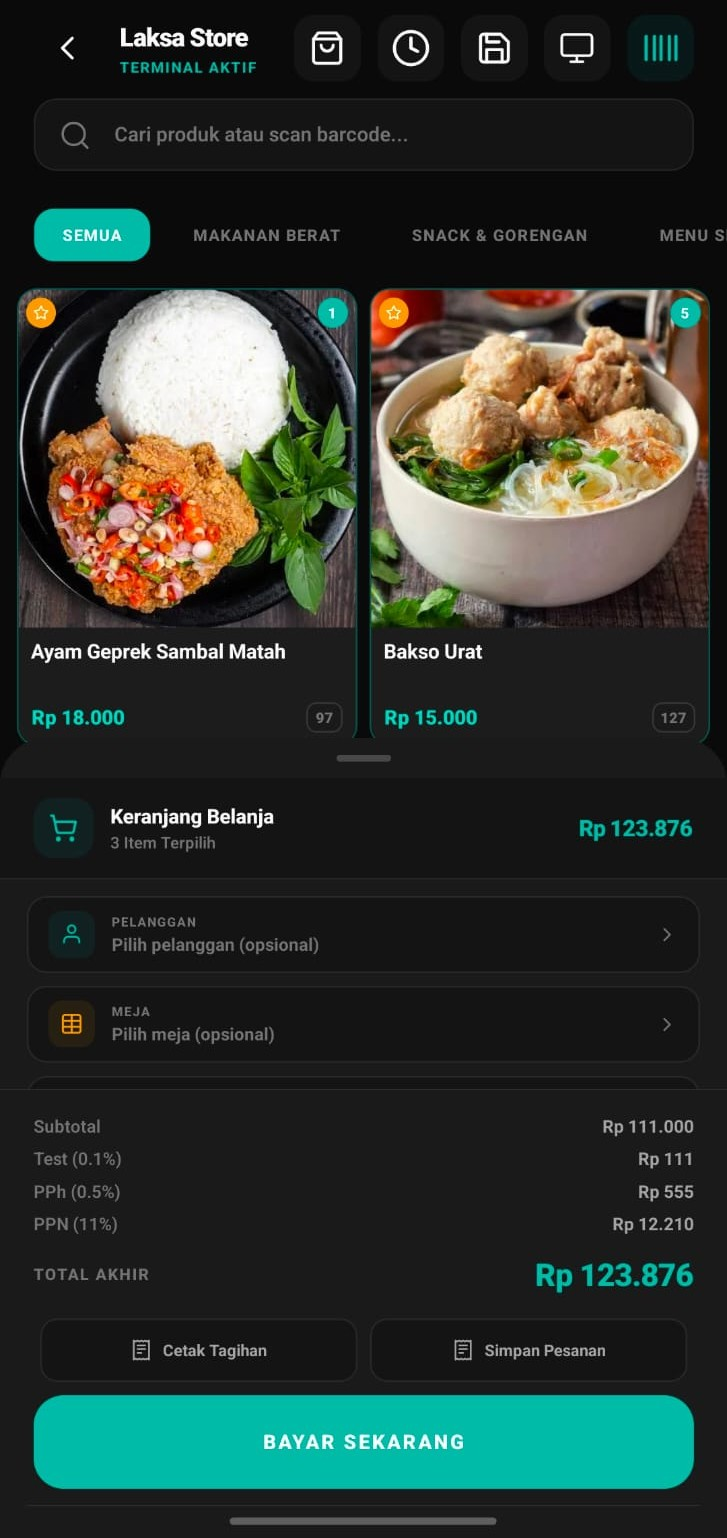 Laksa Mobile Register UI